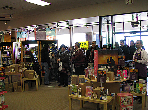 Booksigning at Family Christian Store in Fort Wayne, IN. The line went out the door and down the strip mall!