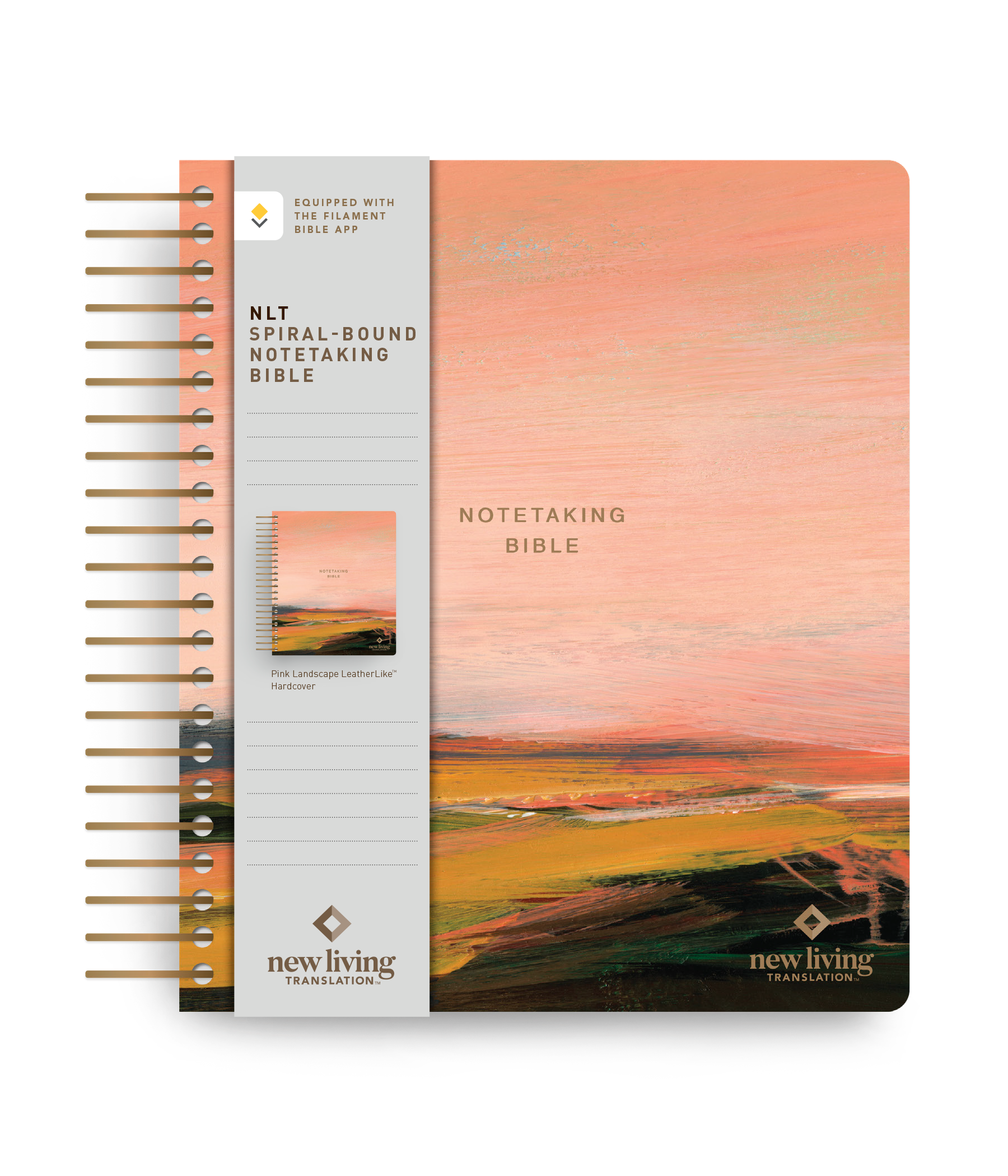 Landscape-cover spiral-bound NLT Notetaking Bible
