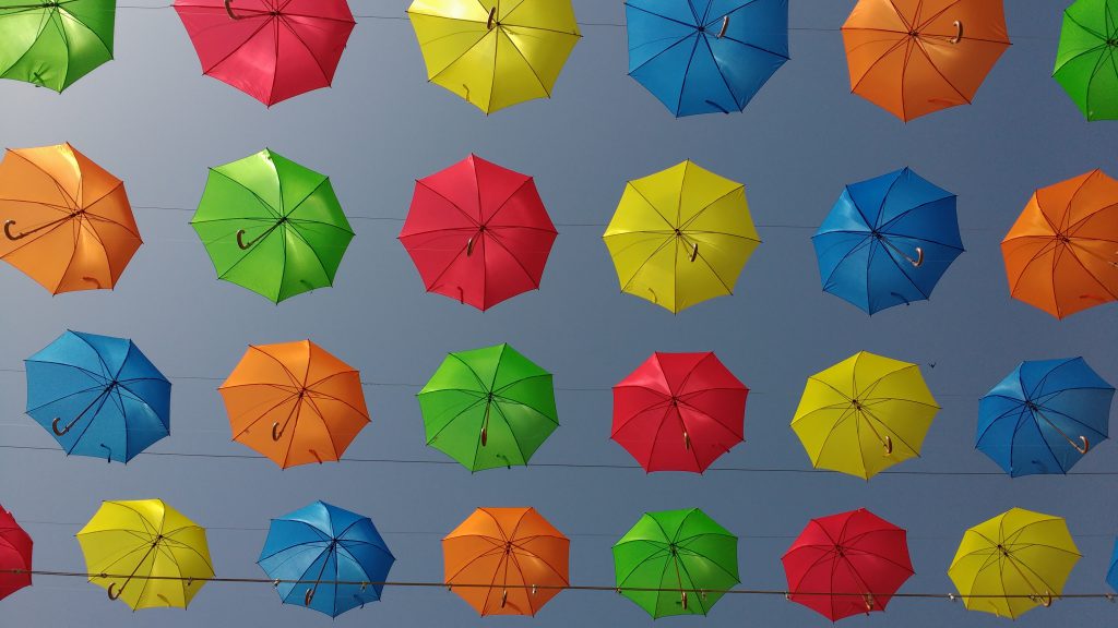 Colorful umbrellas, depicting joy. Related to the Hope devotional for new believers. Colorful umbrellas, depicting joy. Related to the Hope devotional for new believers.