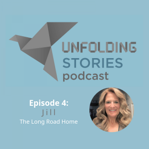 Jill opens up in episode 4 of the Unfolding Stories Christian testimony podcast. Jill opens up in episode 4 of the Unfolding Stories Christian testimony podcast.